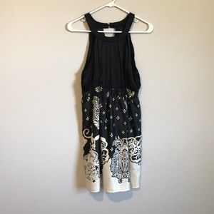 Francesca’s black and white dress